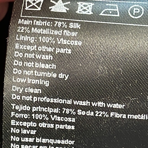 SOLD New BA&SH Lady Dress Floral Metallic Tee Silk Midi V Neck Short Sleeve XS - Picture 13 of 16